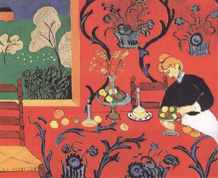 Henri Matisse Harmony in Red-The Red Dining Table (mk35) China oil painting art